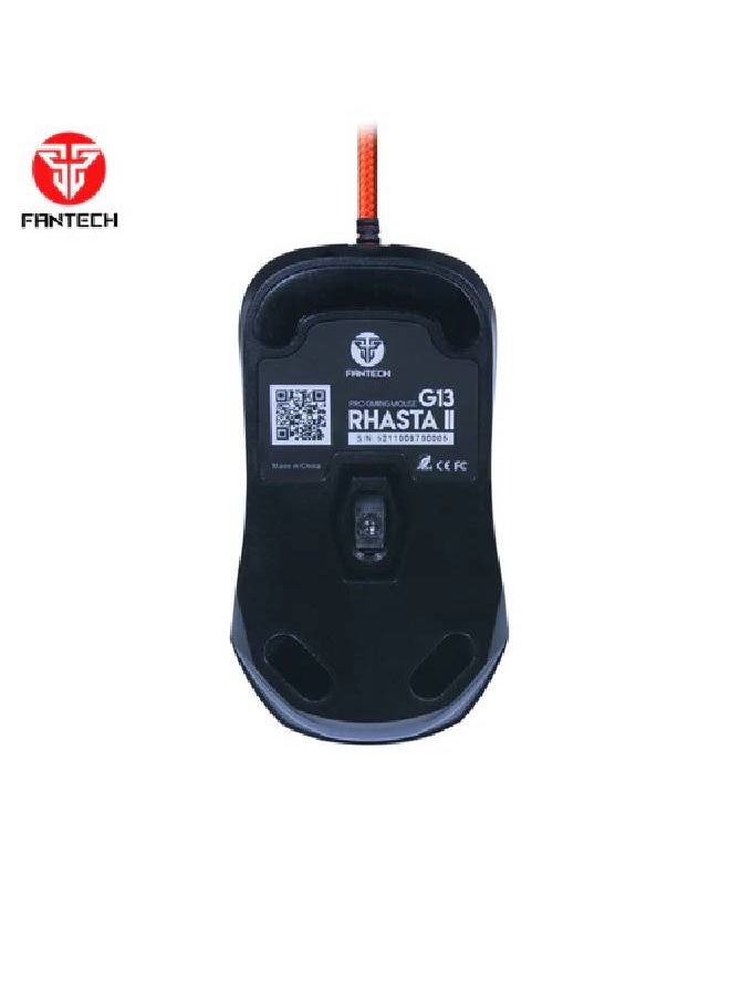 FANTECH Mouse Rhasta G13 Optical Gaming Sensor Up to 40 IPS / 10G Acceleration On-the-fly Adjustable DPI 800-2,400 DPI 125Hz Polling Rate Huano 5 Million Clicks Lifetime RGB Illumination  - Image 4