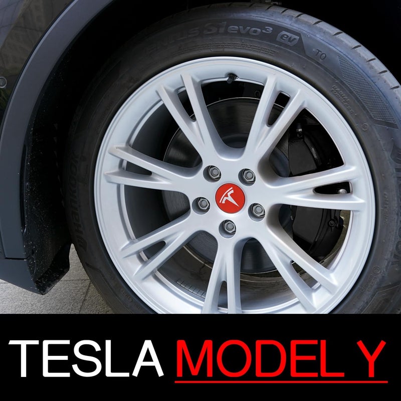 AOOA Black Caliper Covers with White AOOA New Moulds for Tesla Model Y (Set of 4) - Image 3