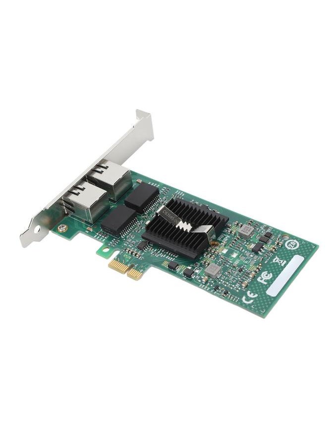 Thoraya - Dual Port PCIE X1 Gigabit Network Card 10/100/1000Mbps PCI Express Server Network Adapter with 4 LED Indicators - Image 1