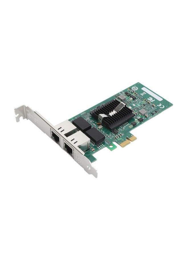 Thoraya - Dual Port PCIE X1 Gigabit Network Card 10/100/1000Mbps PCI Express Server Network Adapter with 4 LED Indicators - Image 1