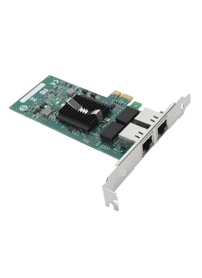 Thoraya - Dual Port PCIE X1 Gigabit Network Card 10/100/1000Mbps PCI Express Server Network Adapter with 4 LED Indicators - Image 1