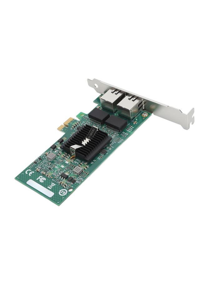 Thoraya - Dual Port PCIE X1 Gigabit Network Card 10/100/1000Mbps PCI Express Server Network Adapter with 4 LED Indicators - Image 1