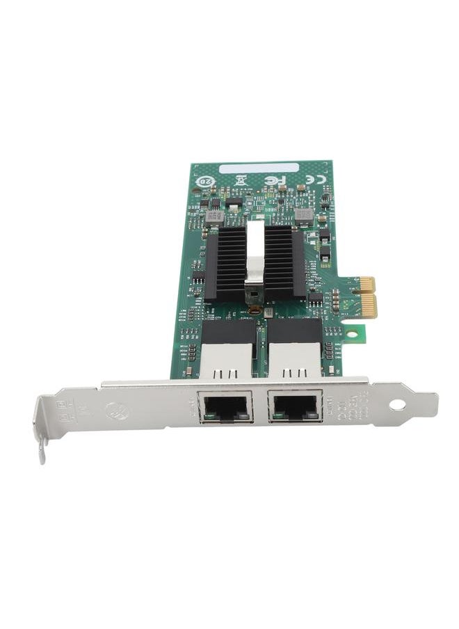 Thoraya - Dual Port PCIE X1 Gigabit Network Card 10/100/1000Mbps PCI Express Server Network Adapter with 4 LED Indicators - Image 1