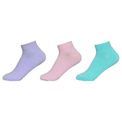 Supersox Women's Sneaker Length Plain Socks - Pack of 3 (Pastels) - Image 1