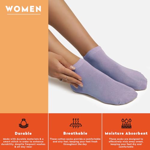 Supersox Women's Sneaker Length Plain Socks - Pack of 3 (Pastels) - Image 4