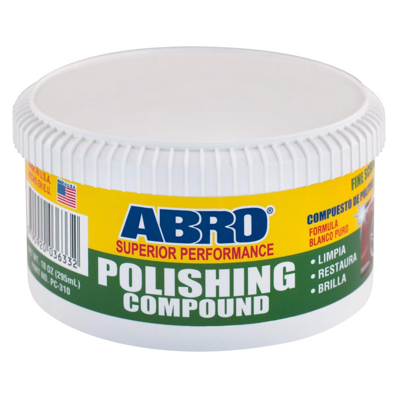 ABRO Superior Performance Car Polishing Compound for Oxidized Finishes, Buff, Shine, Smooth, & Clean, Scratch Remover for Vehicles, Boats, & Bikes - 10 oz. - Image 1
