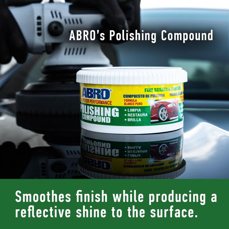 ABRO Superior Performance Car Polishing Compound for Oxidized Finishes, Buff, Shine, Smooth, & Clean, Scratch Remover for Vehicles, Boats, & Bikes - 10 oz. - Image 3