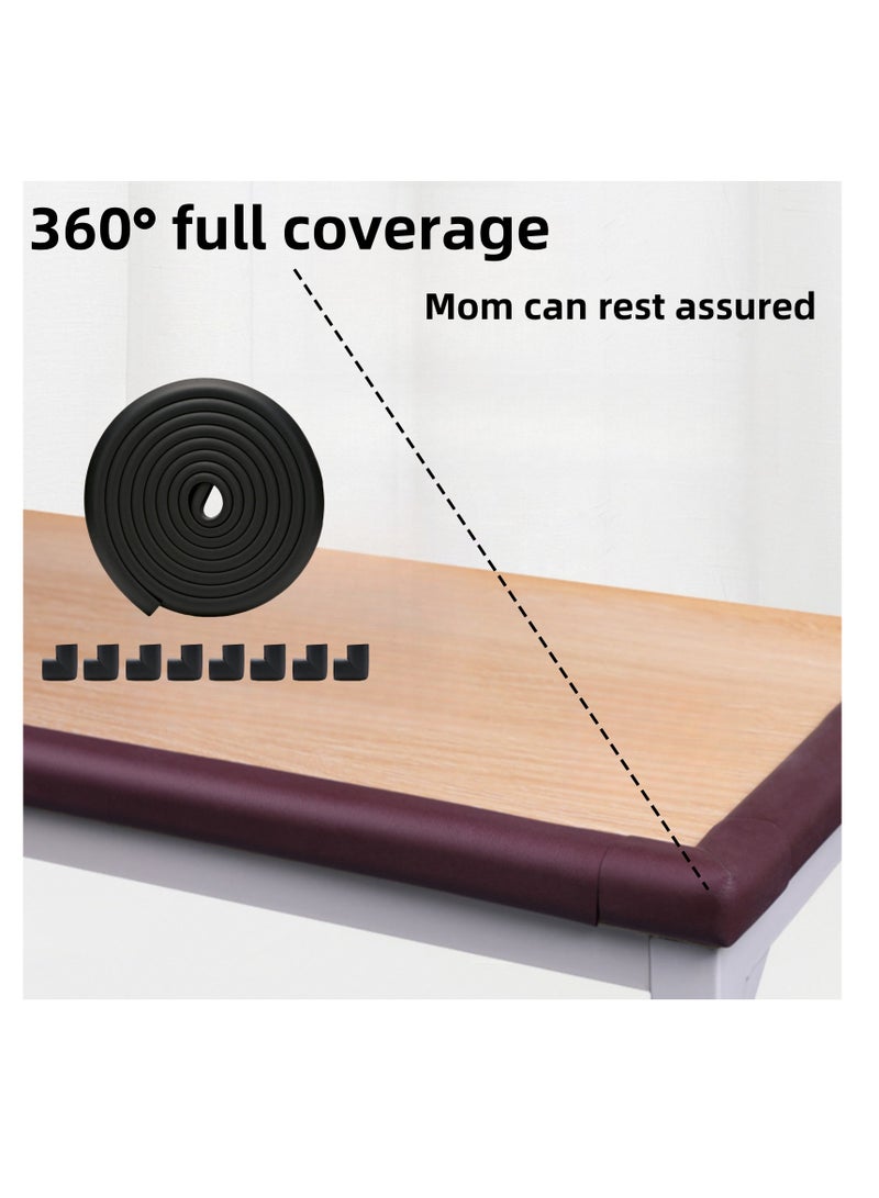 نوفولان واقيات زوايا وحواف الأثاث من NOVOLAN، شرائط واقية على شكل حرف L سميكة للغاية بطول 500 سم مع 8 واقيات زوايا من الإسفنج، حماية أمان للأطفال للطاولات والأثاث، مقطوعة حسب الطلب لأي طول (أبيض) - Image 5