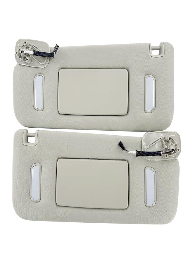 DYRDINSHOW Left Driver & Right Passenger Sun Visor fit for 2007-2014 Chevy Suburban 1500 2500 Avalanche Tahoe GMC Sierra Yukon XL Cadillac Escalade Replaces# 22850306 22850310 - Image 1