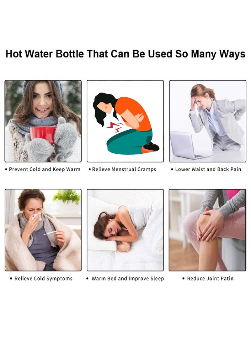 برايم بي جافاودان كيس الماء الساخن الكهربائي لتخفيف الآلام وسادة التدفئة وسادة الماء الساخن لآلام العضلات والرقبة والظهر والتدليك - Image 3