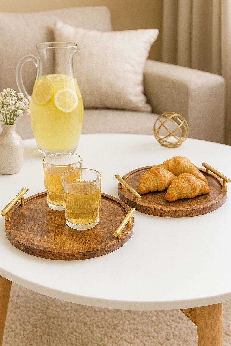 Multi-purpose serving tray set