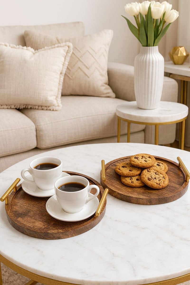 Multi-purpose serving tray set