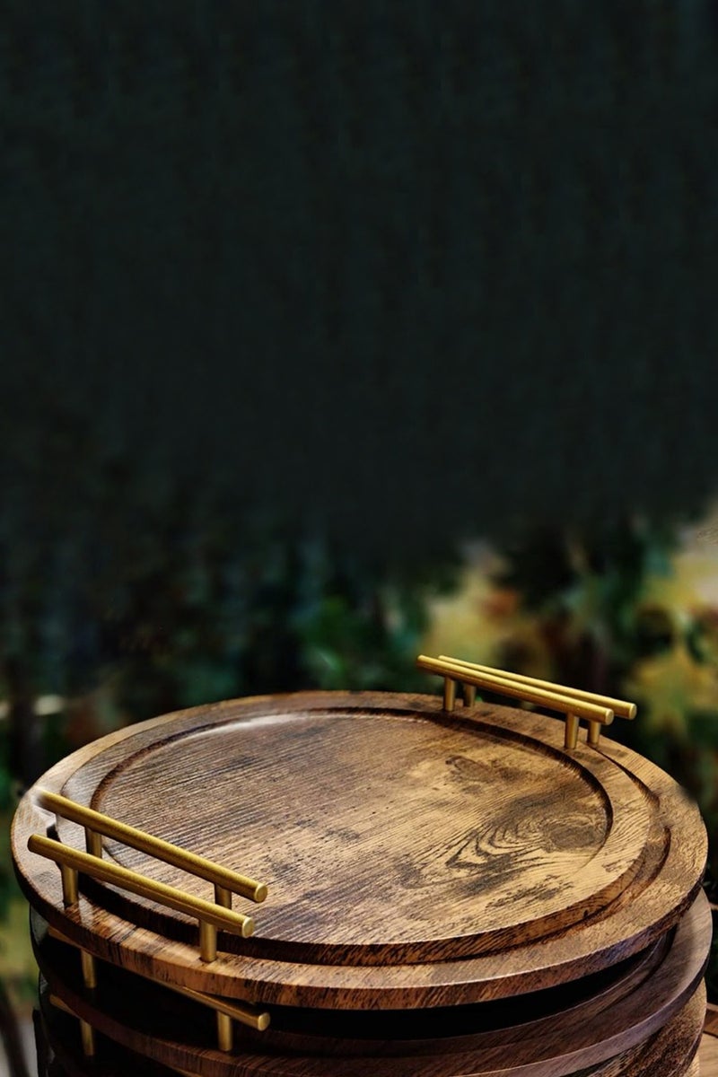 Multi-purpose serving tray set