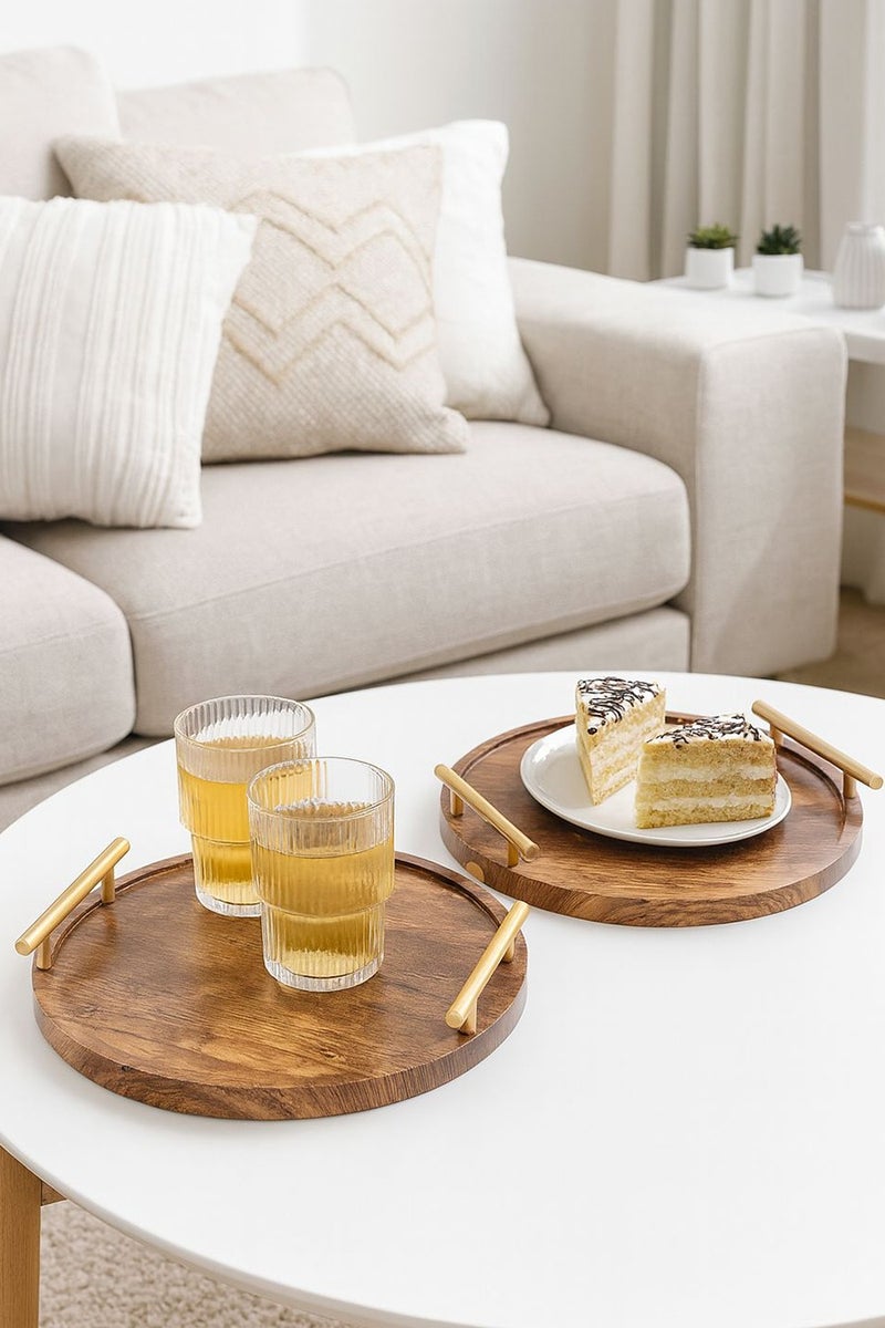 Multi-purpose serving tray set