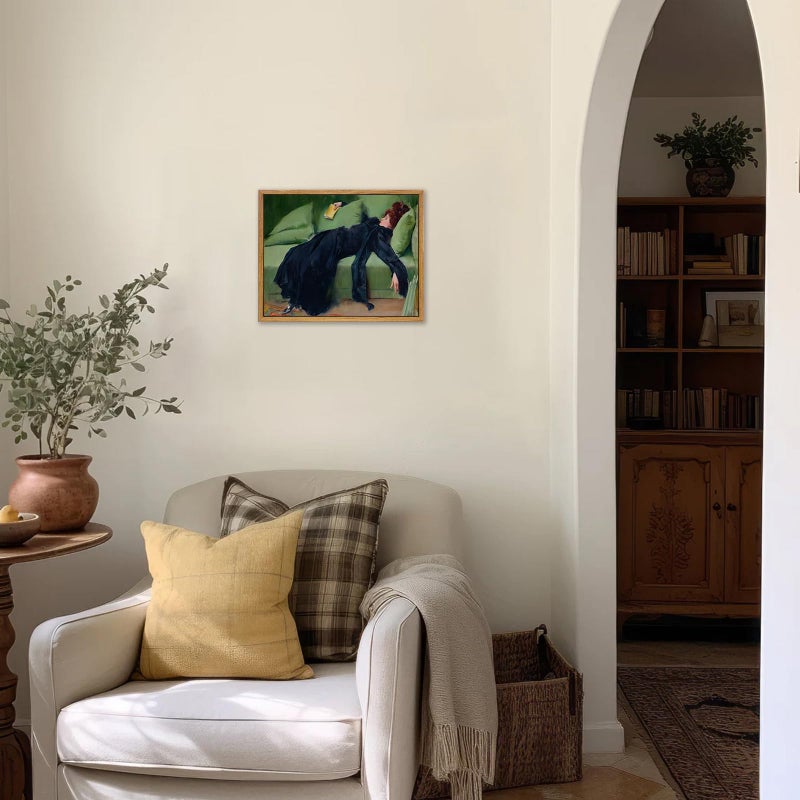 KBKBART Vintage Framed Wall Art, Moody Wall Decor Decadent Young Woman After the Dance Victorian Canvas Paintings, Vintage Wall Decor for Bedroom Living Room Home Office Classical Bathroom Decor Wall Art (8"x10") - Image 5