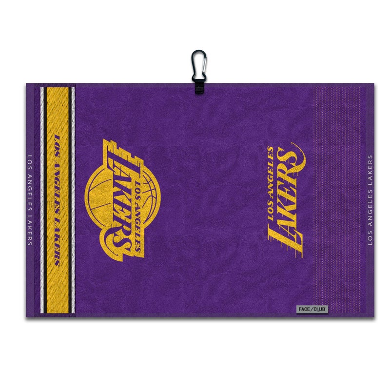 Team Effort LA Lakers Face/Club Jacquard Golf Towel 16" x 24"