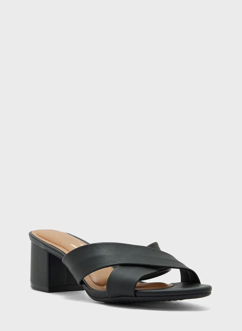 VIZZANO Willow Cross Strap Mid Heel Sandals