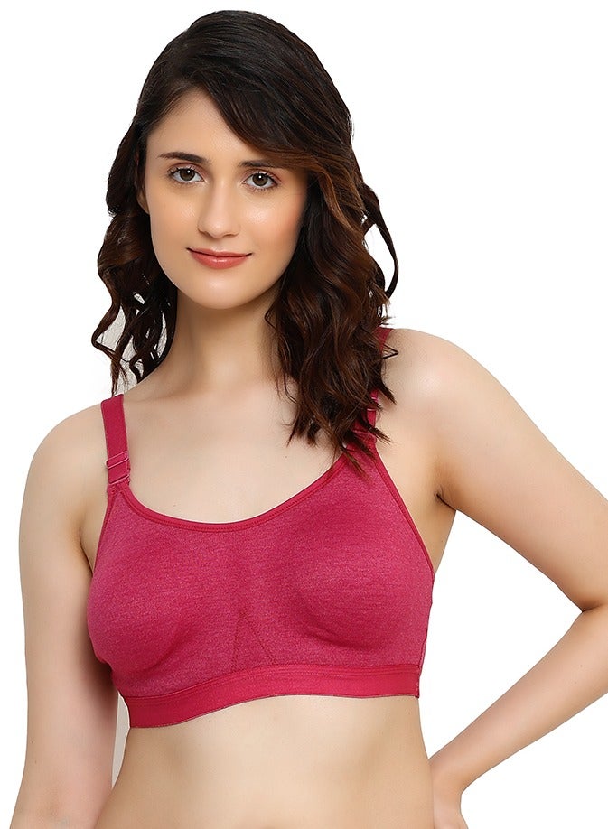 عبوة من 2 حمالة صدر نسائية للفتيات المراهقات مصنوعة من مادة البولي قطن الناعمة مع حشوة قابلة للإزالة وكأس مصبوب وتغطية كاملة بدون أسلاك وتأثير منخفض ورياضة البيلاتس واليوغا وصالة الألعاب الرياضية وتمارين القلب طوال اليوم