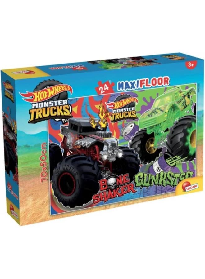 Lisciani Hot Wheels Monster Trucks Maxi Floor Puzzle - 24 Pieces - Image 1