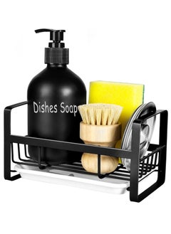 Sponge Holder for Kitchen Sink- Stainless Steel Kitchen Sink Caddy for Organizing Sponge, Brush & Soap Dish Dispenser, Kitchen Sink Organizer Rack with Adhesive or Counter top, Black - pzsku/Z489082EE161998BF5852Z/45/_/1737380541/75f0aeca-2c9f-46f3-bda4-e0f66e0544bd