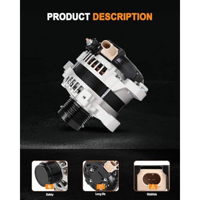 ASAPE 11776 High Output Replacement New Alternator Fit for 2014-2019 for Toyota Corolla 1.8L - Image 4
