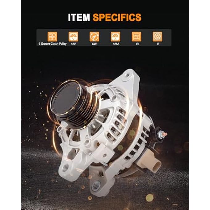 ASAPE 11776 High Output Replacement New Alternator Fit for 2014-2019 for Toyota Corolla 1.8L - Image 2