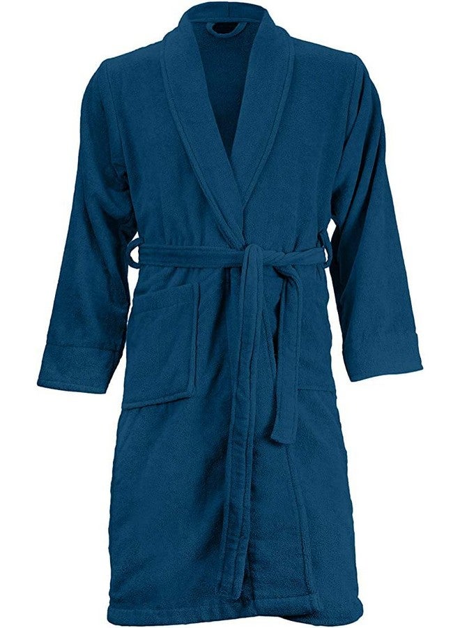 DIVINE OVERSEAS DIVINE OVERSEAS - Luxury Bathrobes ◈ Pack of 1 ◈ Unisex Size for Men & Women ◈ Perfect for Gifting purpose ◈ Specially for Hotel, Spa, Honeymoon & Salons - S/M Size, Teal blue - Image 2