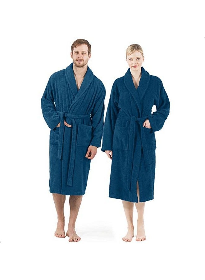 DIVINE OVERSEAS DIVINE OVERSEAS - Luxury Bathrobes ◈ Pack of 1 ◈ Unisex Size for Men & Women ◈ Perfect for Gifting purpose ◈ Specially for Hotel, Spa, Honeymoon & Salons - S/M Size, Teal blue - Image 3