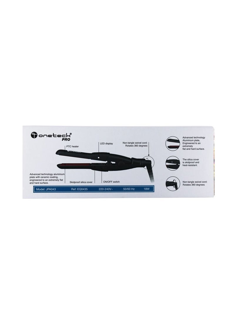 Onetech مكواة شعر ميني فلات سوداء - Image 2