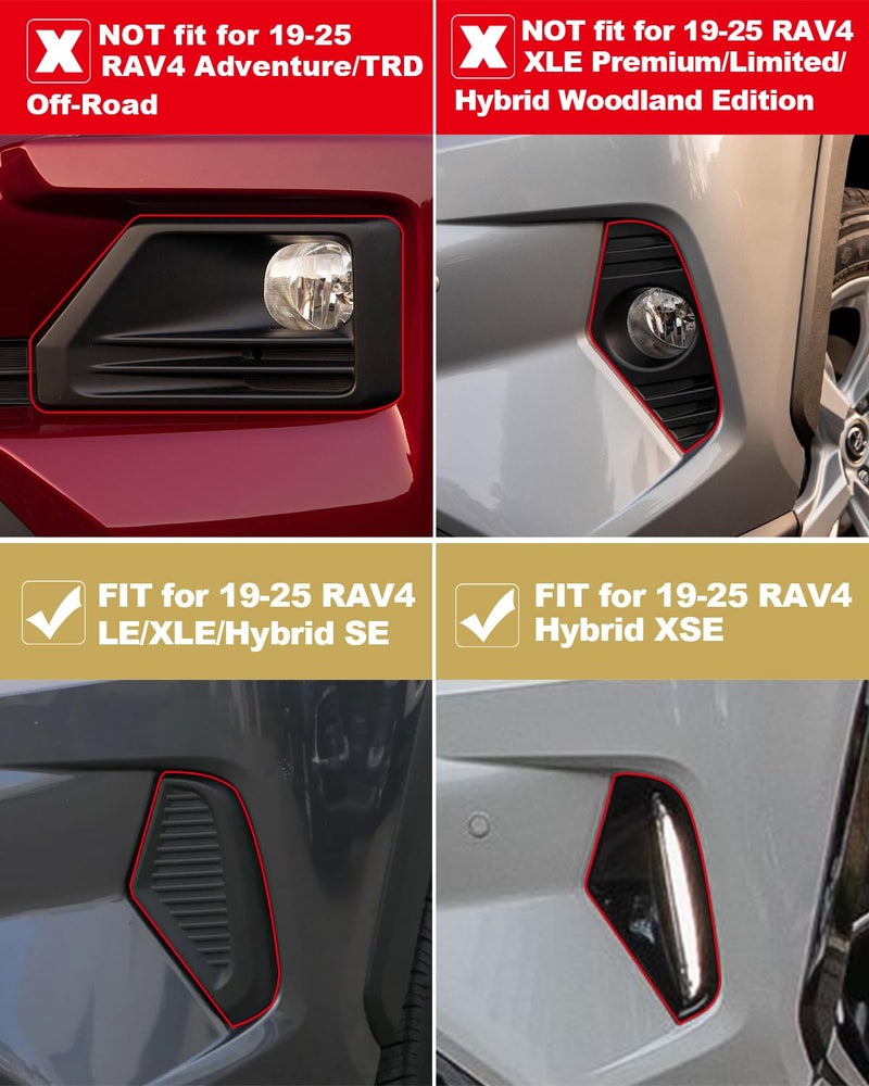 TBHOO LED Fog Lights Kit for Toyota RAV4 2019-2025 LE XLE Hybrid SE XSE DRL Daytime Running Lights Amber Turn Signal Fog Lamps Assemblies - Image 2