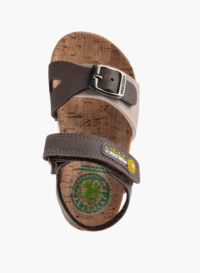 Pablosky Boys' Buckle Detail Sandals With Hook And Loop Closure