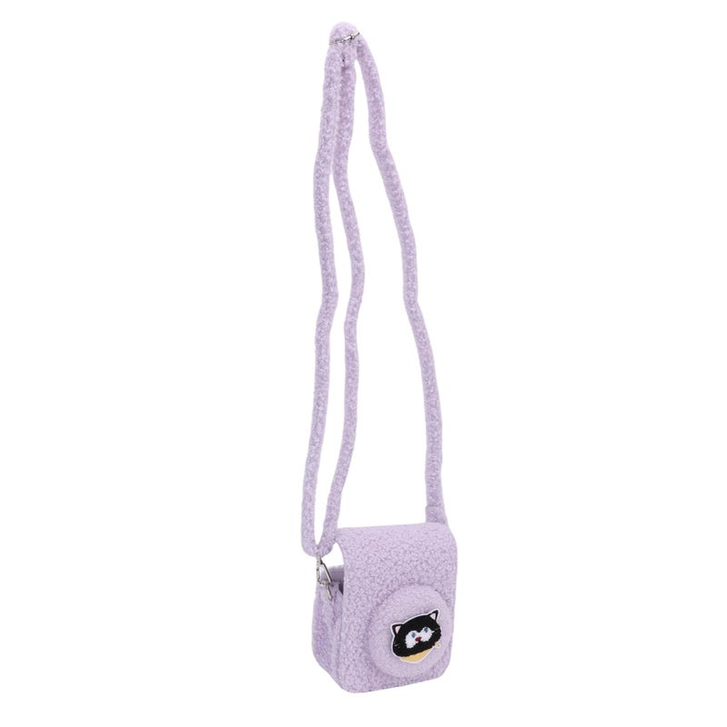 Purple Plush Protective Storage Bag With Hanging Rope For Mini 12 Instant Camera - Image 2
