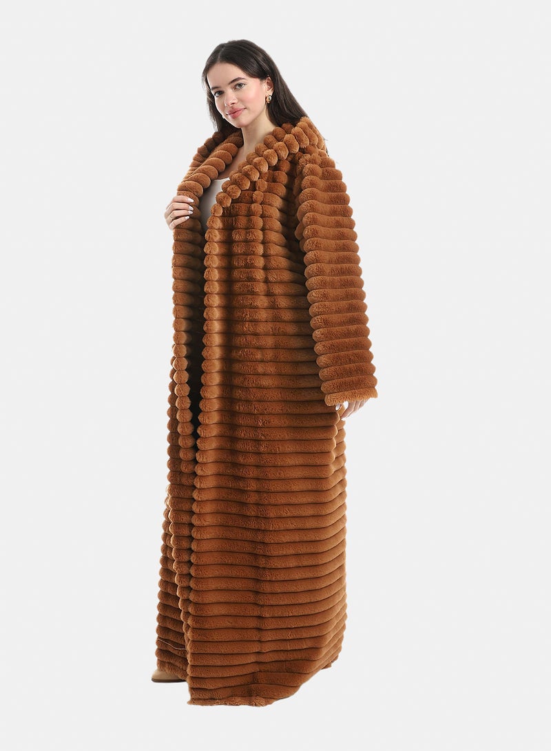 Red Circle Fur Cardigan - Image 2