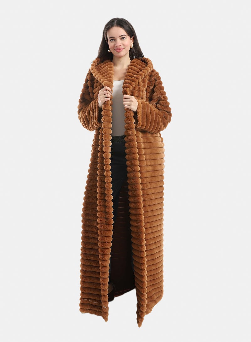 Red Circle Fur Cardigan - Image 1
