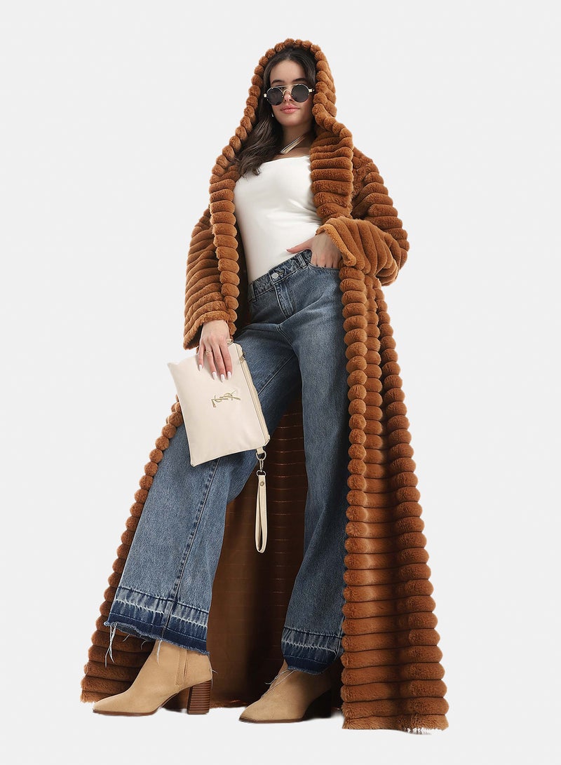 Red Circle Fur Cardigan - Image 5