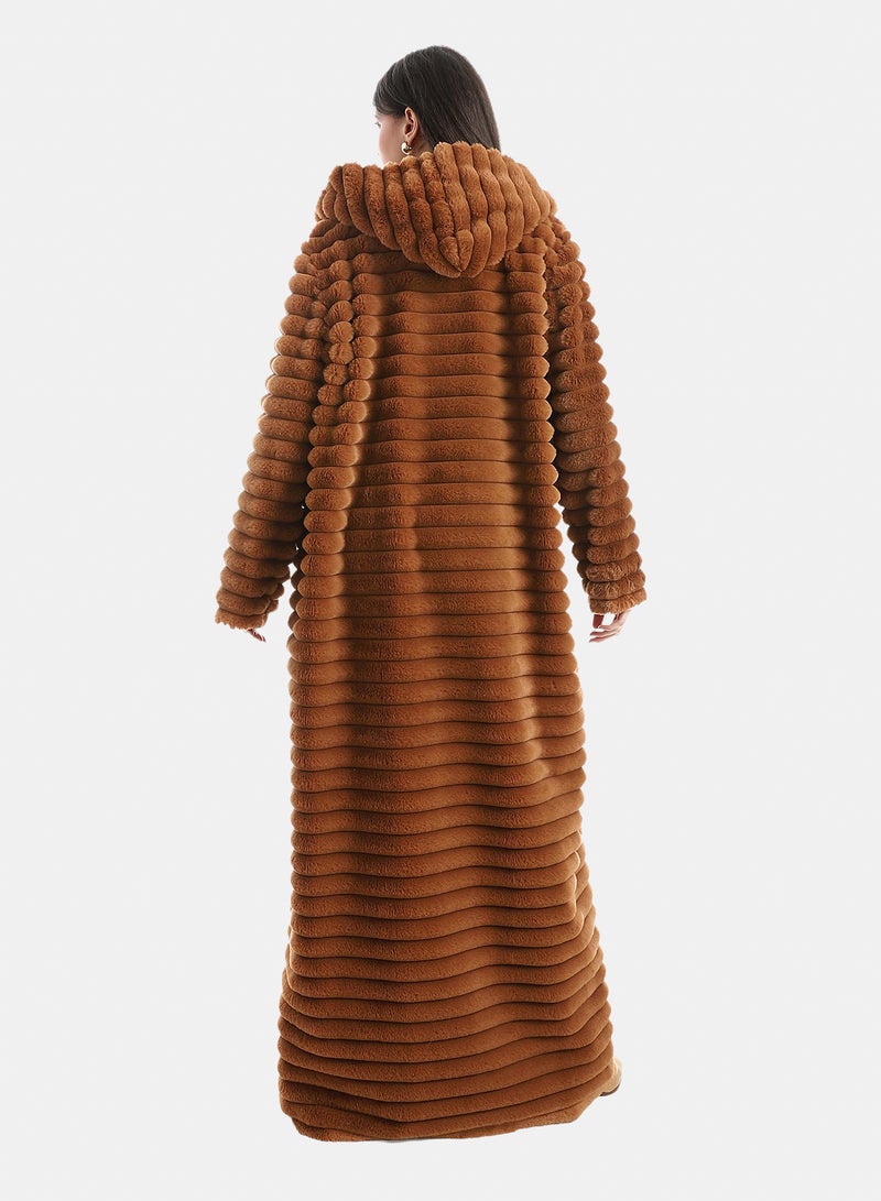 Red Circle Fur Cardigan - Image 3