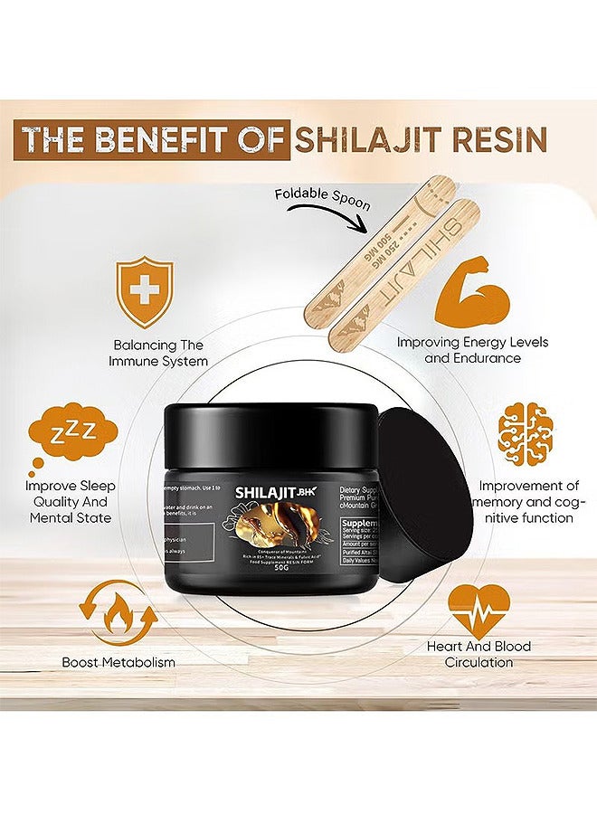 Shilajit RX Pure Himalayan Shilajit Resin High Potency Gold Grade For Men And Women, 75 Servings For Energy Boost And Immune Support, 85+ Trace Minerals, 75%+ Fulvic Acid, 50G - Image 2