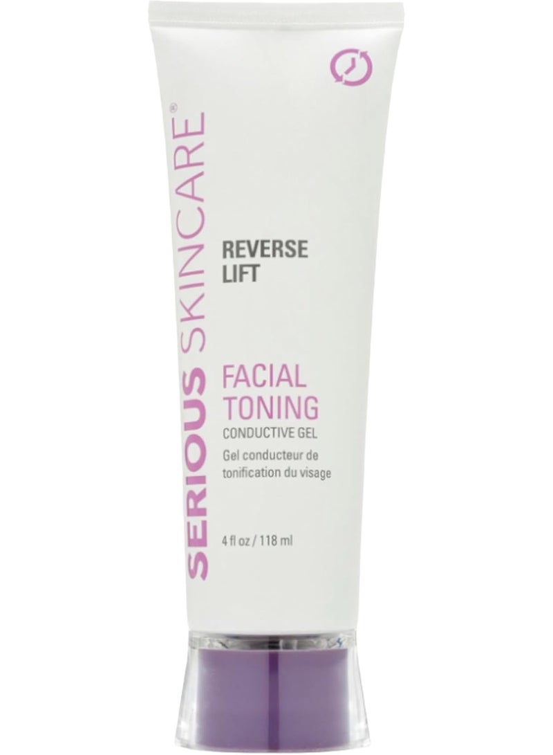 Serious Skincare Collagen Based Conductive Activator Gel for Use with Face Microcurrent Toning, Body Contouring, RF Facial Machine - Hydrating Non-Sticky Formula - Easy Glide - Serious Skincare Reverse Lift 4 oz - Image 1