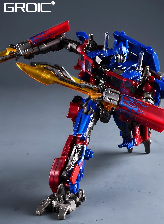 GROIC 2 In 1 Deformation Robot Toy, Deformed Car Robot Toys, Action Figure Deformation Car Model, Portable Alloy Deformation Robot Toys Gift for Kids-Optimus Prime - Image 4