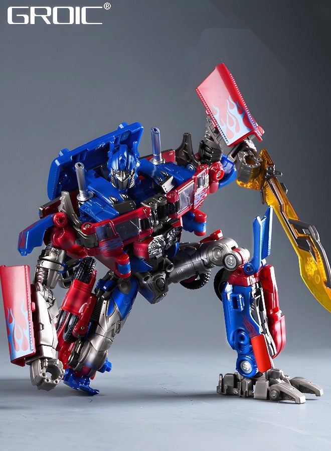 GROIC 2 In 1 Deformation Robot Toy, Deformed Car Robot Toys, Action Figure Deformation Car Model, Portable Alloy Deformation Robot Toys Gift for Kids-Optimus Prime - Image 5