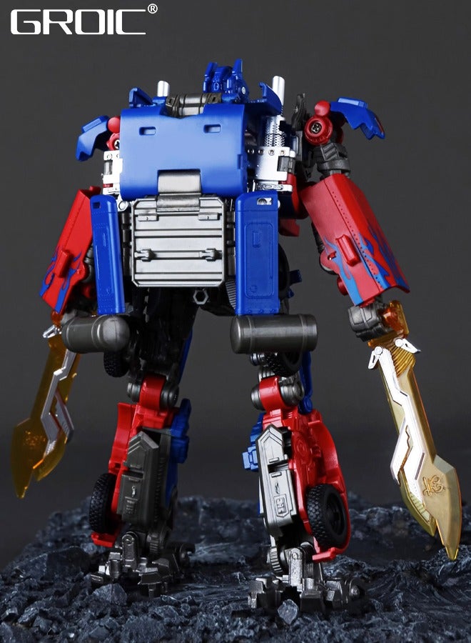 GROIC 2 In 1 Deformation Robot Toy, Deformed Car Robot Toys, Action Figure Deformation Car Model, Portable Alloy Deformation Robot Toys Gift for Kids-Optimus Prime - Image 3