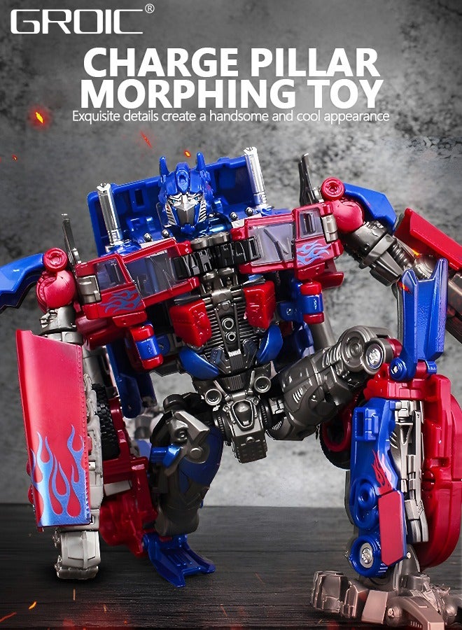 GROIC 2 In 1 Deformation Robot Toy, Deformed Car Robot Toys, Action Figure Deformation Car Model, Portable Alloy Deformation Robot Toys Gift for Kids-Optimus Prime - Image 2