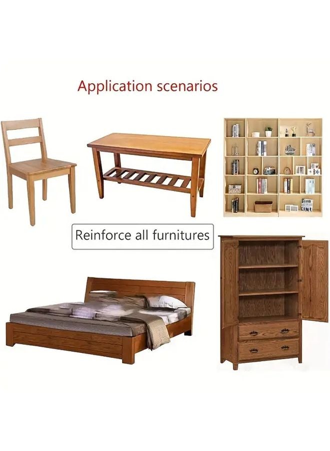 8 Pack Black L Shaped Corner Brackets With Screws For Shelf Support And DIY Projects - Image 5