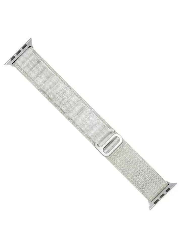 MOCOM Alpine Loop Sport Nylon Watch Band Strap for Apple Watch Ultra 49mm/45mm/44mm/42mm Alpine Loop Starlight  - Image 2