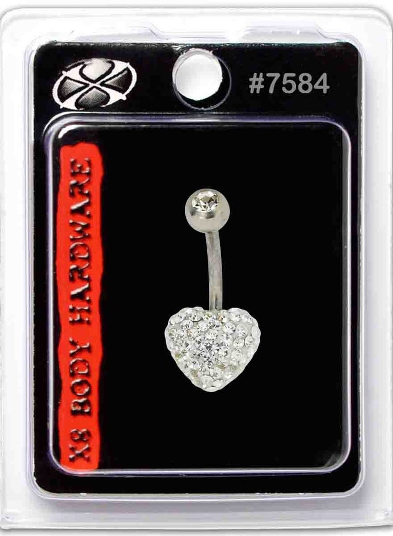 إكس 8 بودي هاردوير سرة القلب اللامعة المصنوعة من الفولاذ المقاوم للصدأ 316L - Image 2