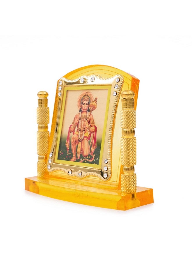 GCT Lord Hanuman Idol | Bajrang Bali Ashirwad Murti (J-1-H-A) Acrylic Religious Frame for Car Dashboard (L*B*H- 3.3 x 1.2 x 3.3 Inches) - Image 4