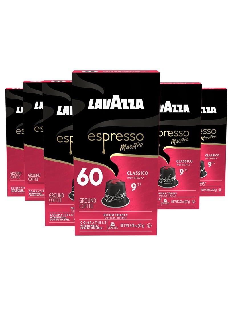 Lavazza Espresso Maestro Classico Aluminum Capsules 6 Pack (60 Capsules)  - Image 1