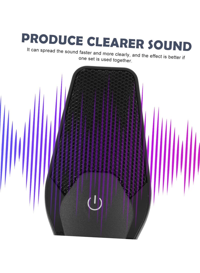 GGOOT 2 Sets condenser microphone desk mic Acoustic Instrument Recording Bundle USB mic USB Gaming Microphone Desktop Computer Mic phone microphone capacitance musical instrument Metal Black - Image 4
