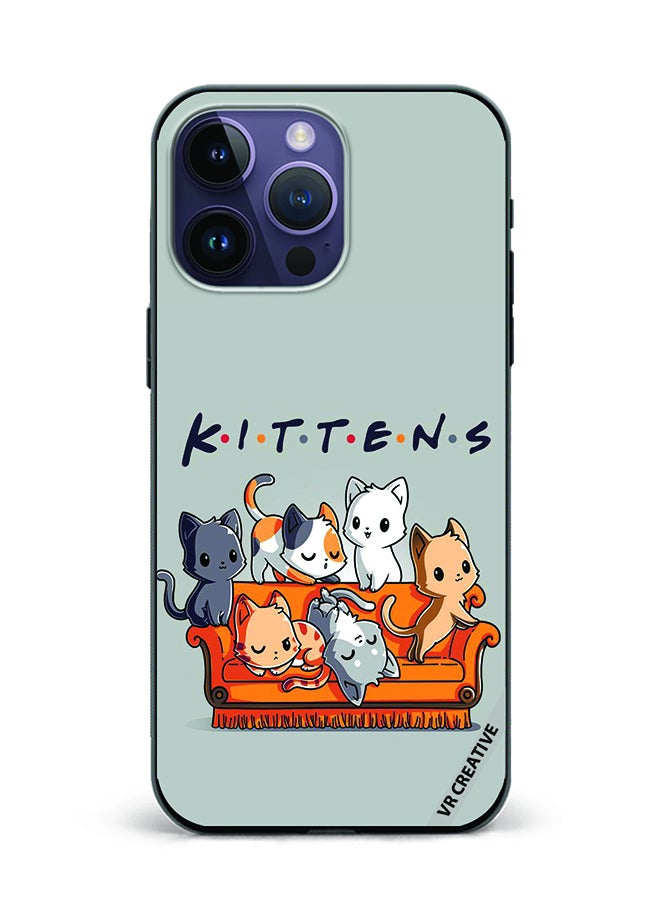 VR CREATIVE Protective Case Cover For Apple iPhone 15 Pro Max Kittens Design Multicolour - Image 1