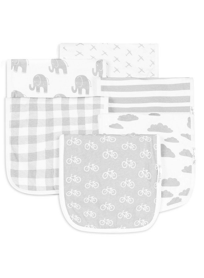 BaeBae Goods BaeBae Goods Burp Cloths for Baby Boy & Girl - Ultra Absorbent Burping Rags - Anti Shrink Unisex Burpy Clothes - Super Soft Jersey Cotton, Large 21"x10" - Thick for Newborn Cloth Diapers - 6 Pack - Image 1